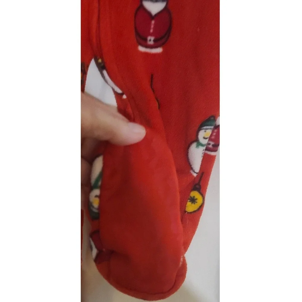 Footed Red Pajamas Christmas Santa Snowman Penguin Fleece‎ Baby XS
